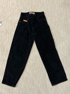 Empyre Kids Black Wash Corduroy Loose Fit Pants Size 24 Excellent Condition